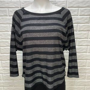 American Eagle Metallic Striped Top